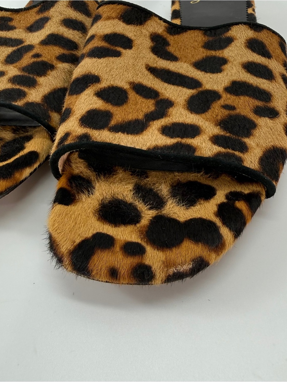 J. Crew Abbie Slide Sandals In Leopard Calf Hair Women’s Size 8.5 - Picture 6 of 10